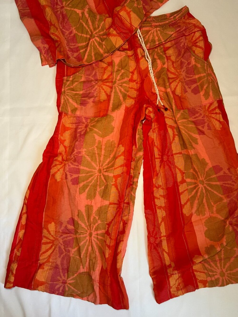 Free People Devella Set NWT Strapless Top Wide Leg Pants Summer Combo XL - Picture 6 of 14